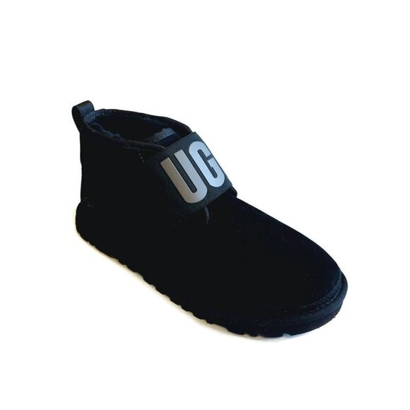 UGG Neumel II Mens Size 9 Graphic Spell Out Ankle Chukka Boots Black 1119392 - Picture 1 of 8